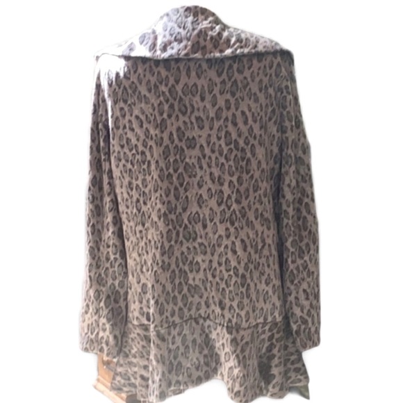 Vintage style Marisa Christina Long Leopard double breast cardigan L Bla… - Picture 4 of 12